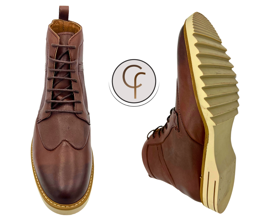 Bota urbana bostoniana suela beige