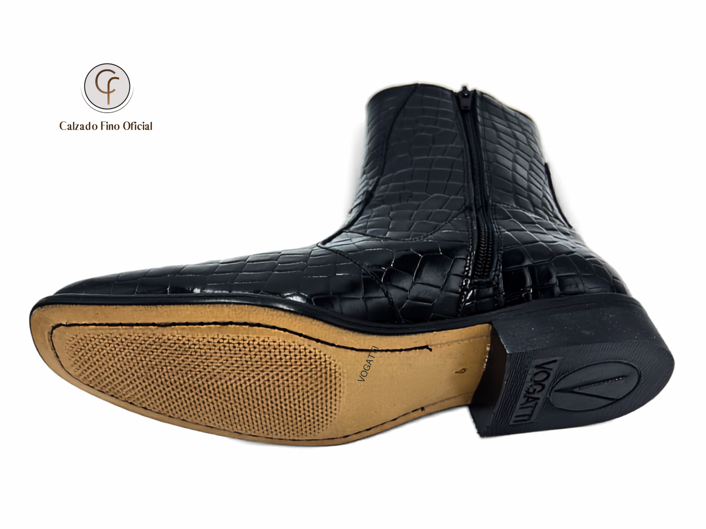 bota grabado de lagarto Vogatti