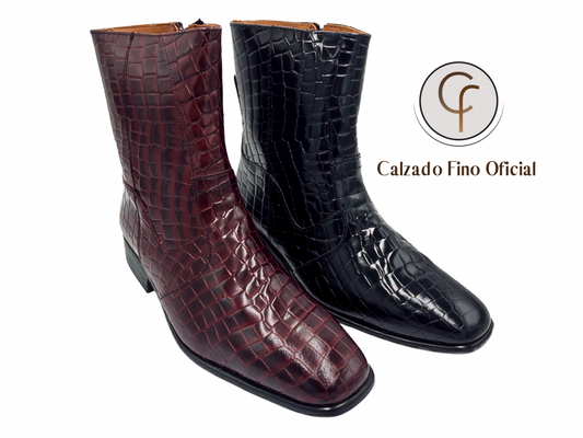 bota grabado de lagarto Vogatti