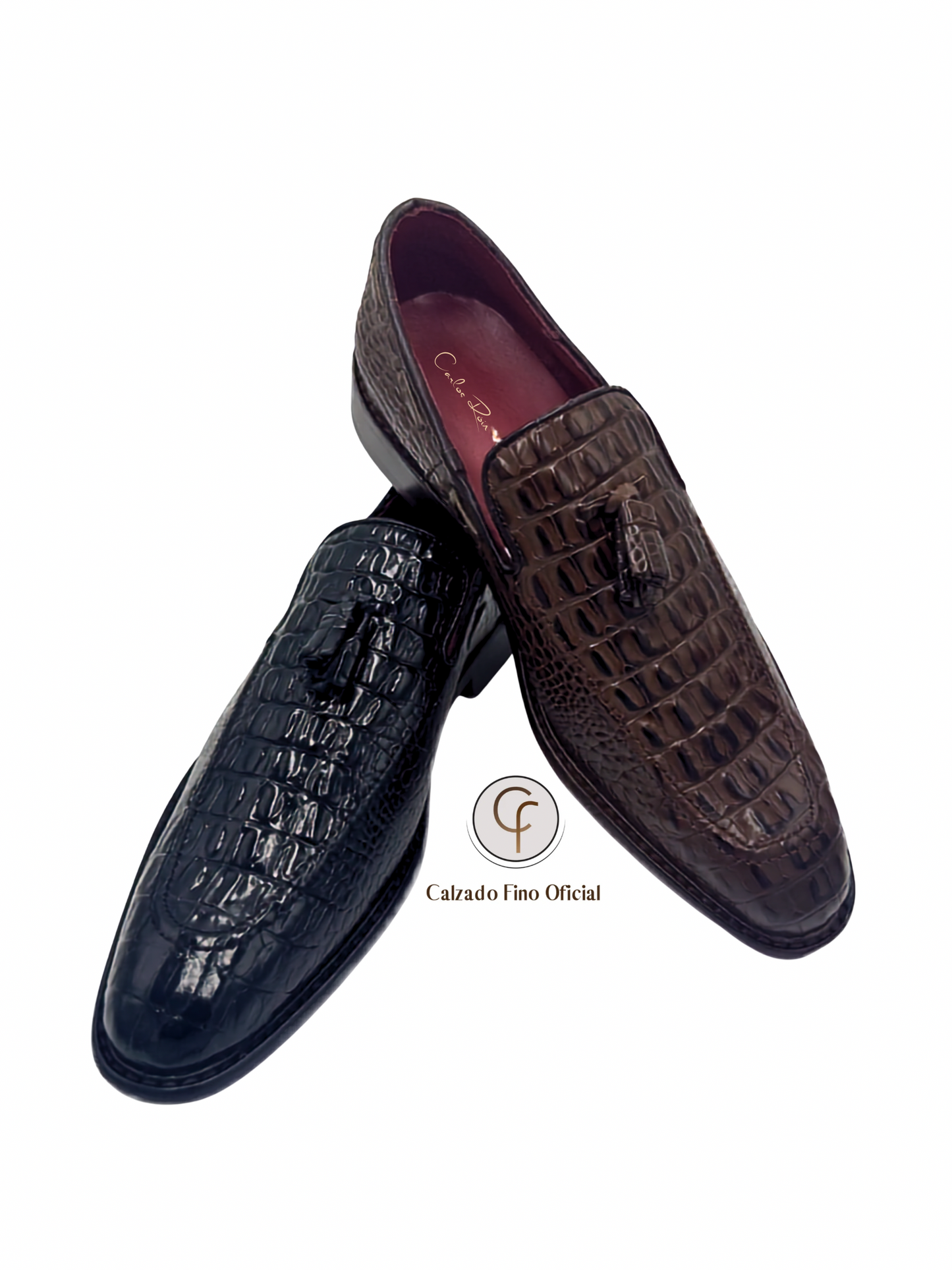 Mocasin grabado de Caiman Ronaldi