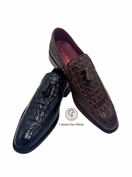 Mocasin grabado de Caiman Ronaldi