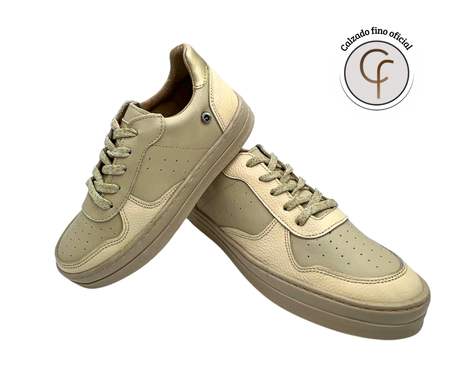 Sneaker beige dama y peque